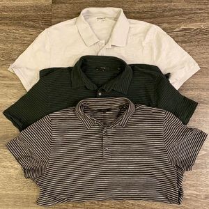 3 Vince Polo Shirts Size Medium